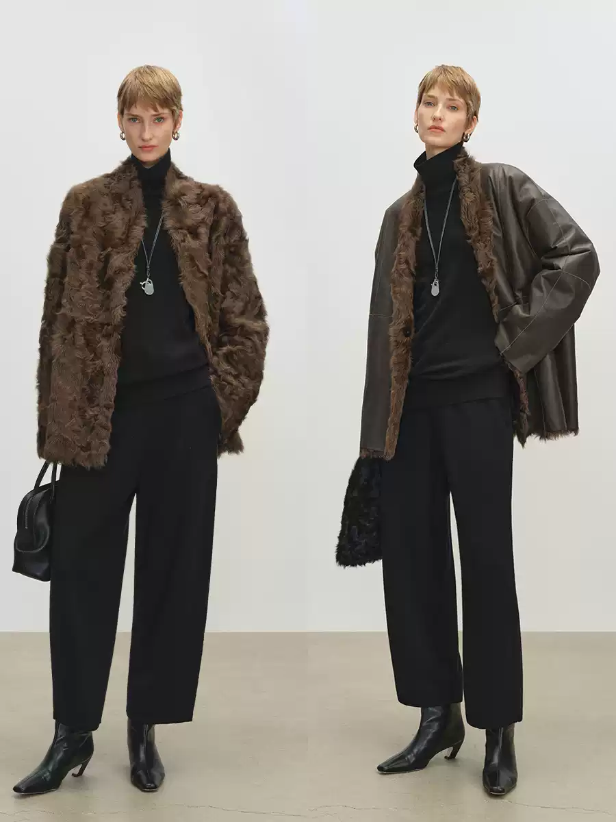 Reversible faux fur jacket product reference